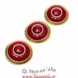 Κουμπί χρυσό - μπορντό 28-32mm - Λίγα απ' όλα