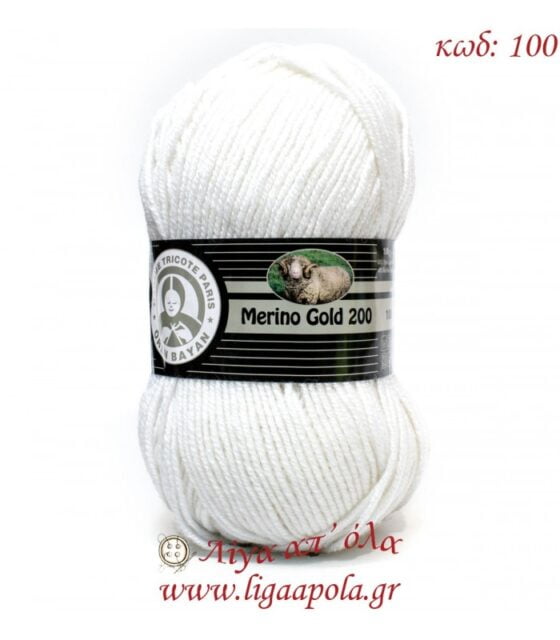 Merino Gold 200 - Madame Tricote Paris - Λίγα απ' όλα - Νο 100 Λευκό σπασμένο