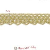 Δαντέλα κεντημάτων 1εκ Χρυσό ανοιχτό - DV31571-Μ2