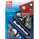 Μεταλλικές τρύπες καψούλια 8mm Prym 541374