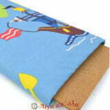 Βαμβακερό ύφασμα με παιδικό σχέδιο καραβάκια 2,8μ.