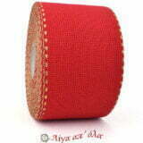 Βαμβακερή φάσα για κέντημα AIDA 8εκ κόκκινο χρυσό