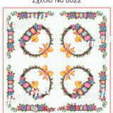 Σταμπωτό Πασχαλινό καρέ στεφανάκια με κοτοπουλάκια 90x90 Κνωσός - Regina stitch 8022 ΛΧ