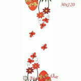 Τραβέρσα σταμπωτή Πασχαλινή 30x120 Κνωσός αυγά πεταλούδες Art04-04 - Pero