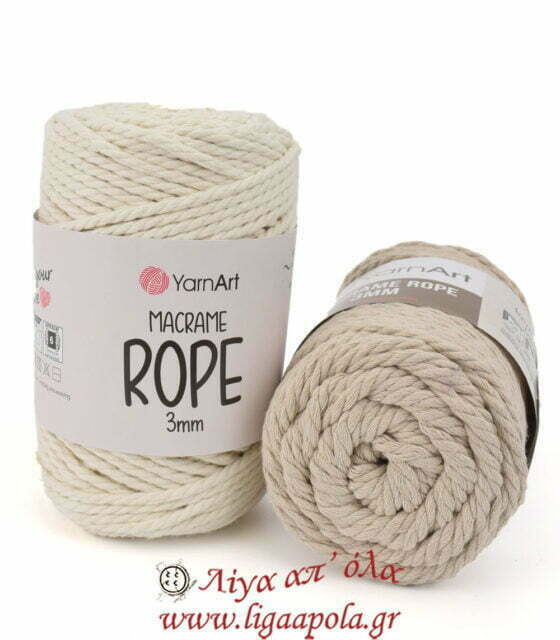 macrame rope 3mm yarnart logo