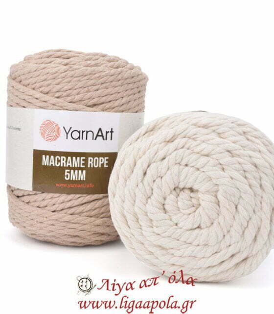 macrame rope 5mm yarnart logo