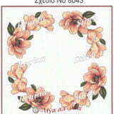 Σταμπωτό καρέ λουλούδια 90x90 Κνωσός - Regina stitch 8043 ΛΧ