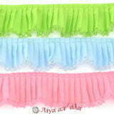 Τρέσα δαντέλα πλισέ βαμβακερή 3εκ