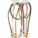 Δερμάτινο κορδόνι λουρί για τσάντες με χρυσά κουμπώματα 120εκ ML00207