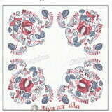Σταμπωτό καρέ λουλούδια 90x90 Κνωσός - Regina stitch 8054 ΛΧ