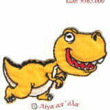 Θερμοκολλητικό σιδερότυπο μοτίφ μπάλωμα παιδικό δεινοσαυράκι 4x6 - Marbet 9365.000