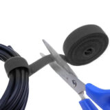 Velcro δεματικά καλωδίων με το μέτρο cable tie 1εκ Μαύρο 5 μέτρα