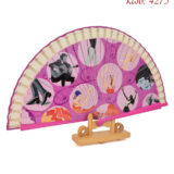 Βεντάλια ξύλινη φουξ χορευτές 23εκ - 4275