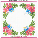 Σταμπωτό καρέ λουλούδια 90x90 Κνωσός - Regina stitch 8059 ΛΧ