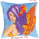 Σταμπωτό μαξιλαράκι κιτ σε χοντρό καμβά 35x35 - Ξωτικό 01.168 Gobelin