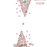 Τραβέρσα Χριστουγεννιάτικη σταμπωτή Χριστουγεννιάτικα δέντρα 35x120 Κνωσός Art05-20 - Pero