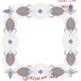 Καρέ σταμπωτό 90x90 Καμβάς γεωμετρικά λουλούδια Art139 - Pero