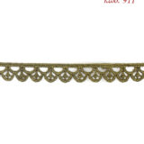 Λασέ μηχανής κεντημάτων 2εκ Μπρονζέ - κωδ 911