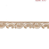 Λασέ μηχανής κεντημάτων 3εκ Ροζ χρυσό - κωδ 835