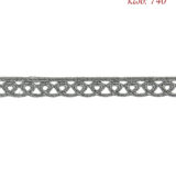 Λασέ μηχανής κεντημάτων 1,7εκ Ανθρακί - κωδ 740