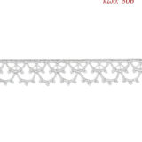 Λασέ μηχανής κεντημάτων 2,5εκ Ασημί - κωδ 806