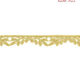 Λασέ μηχανής κεντημάτων 2εκ Χρυσό ανοιχτό - κωδ 822