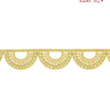 Λασέ μηχανής κεντημάτων 3,5εκ Χρυσό ανοιχτό - κωδ 829