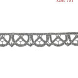 Λασέ μηχανής κεντημάτων 3εκ Ανθρακί - κωδ 781