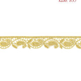 Λασέ μηχανής κεντημάτων 3εκ Χρυσό ανοιχτό - κωδ 835