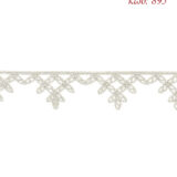 Λασέ μηχανής κεντημάτων 4εκ Ασημί ανοιχτό - κωδ 895