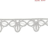 Λασέ μηχανής κεντημάτων 5,5εκ Ασημί - κωδ 699