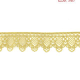 Λασέ μηχανής κεντημάτων 5εκ Χρυσό ανοιχτό - κωδ 807