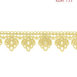 Λασέ μηχανής κεντημάτων 6,5εκ Χρυσό ανοιχτό - κωδ 711