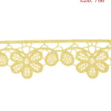 Λασέ μηχανής κεντημάτων 7εκ Χρυσό ανοιχτό - κωδ 766