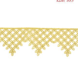 Λασέ μηχανής κεντημάτων 8εκ Χρυσό ανοιχτό - κωδ 883