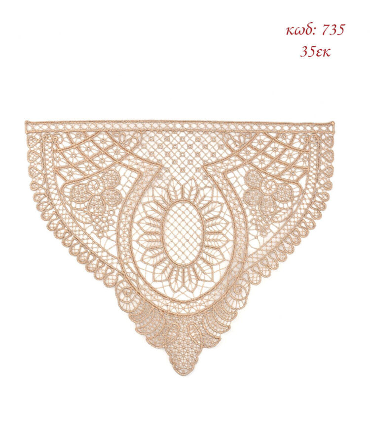 Γωνία Λασέ Μηχανής Φινίρισμα Κεντημάτων 35εκ Ροζ χρυσό - 735