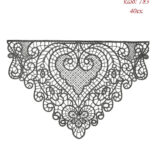 Γωνία Λασέ Μηχανής Φινίρισμα Κεντημάτων 40εκ Ανθρακί - 783 - Ζευγάρι 2τμχ