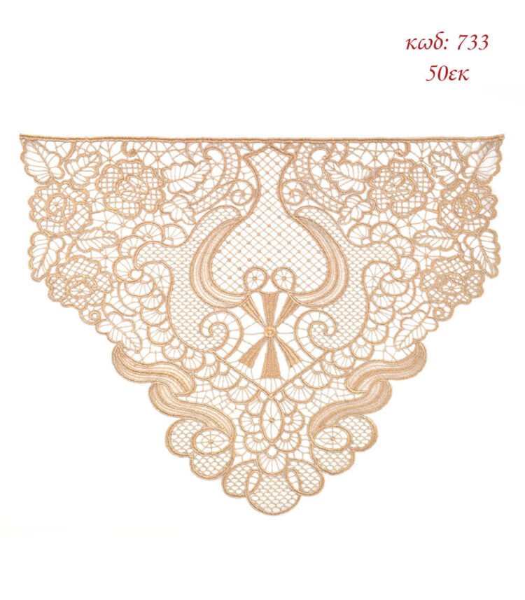 Γωνία Λασέ Μηχανής Φινίρισμα Κεντημάτων 50εκ Ροζ χρυσό - 733