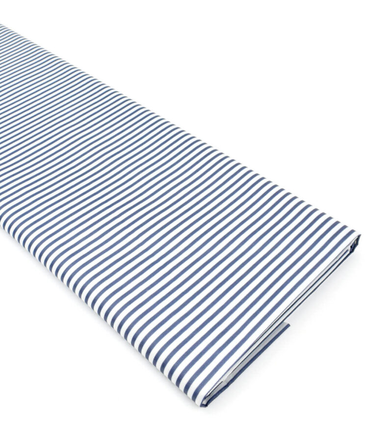 Φόδρα τσάντας νάυλον σκληρή για ενίσχυση Μπλε λευκό ριγέ Φ1,5μ