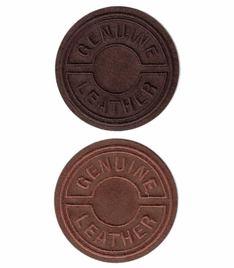 Θερμοκολλητικό σιδερότυπο μοτίφ "Genuine Leather" 6εκ - Marbet 5249