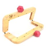 Ξύλινο πλαίσιο τσάντας Clutch frame με Μαγνητικά κουμπώματα 20εκ Φουξ χάντρα