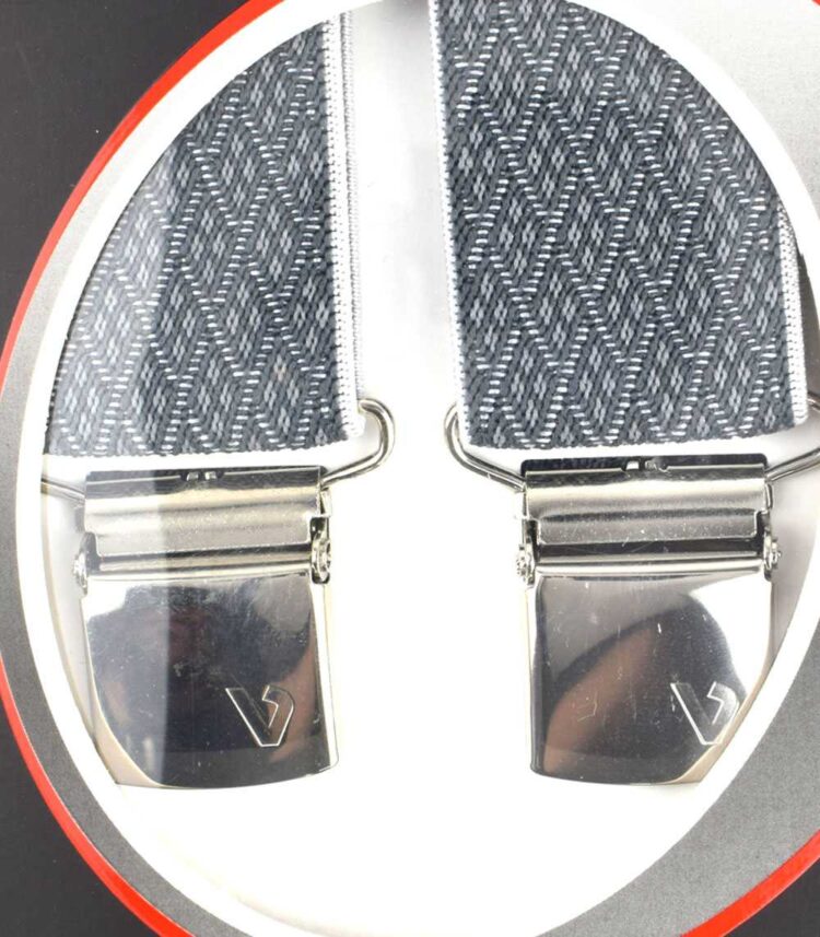 Τιράντες παντελονιού Victoria Ελληνικές 35mm Γκρι μικροί ρόμβοι