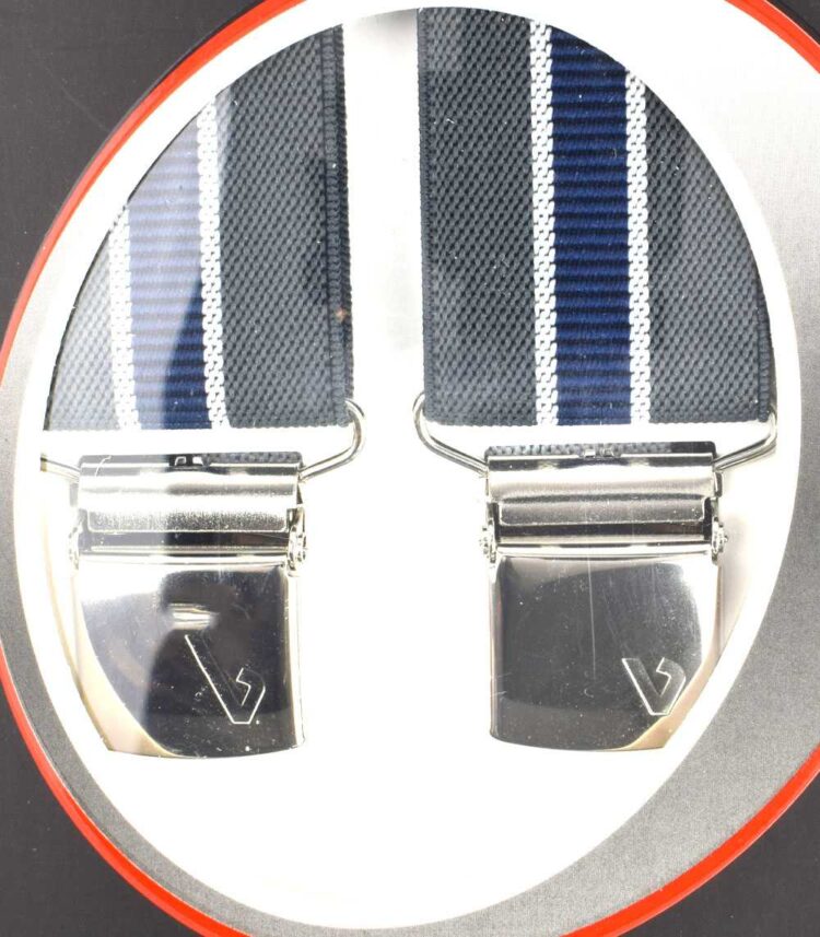 Τιράντες παντελονιού Victoria Ελληνικές 35mm Γκρι μπλε ριγέ