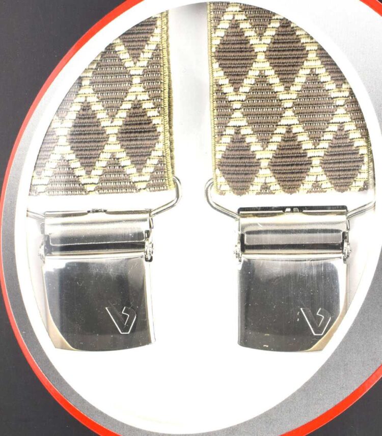 Τιράντες παντελονιού Victoria Ελληνικές 35mm Μπεζ ρόμβοι