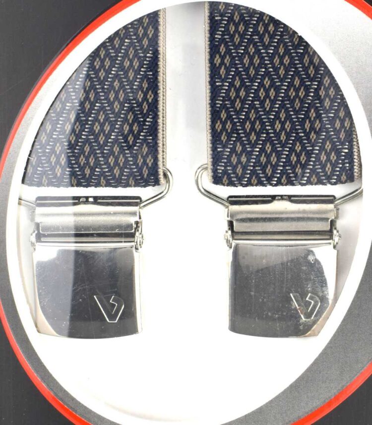 Τιράντες παντελονιού Victoria Ελληνικές 35mm Μπλε σκούρο μικροί ρόμβοι