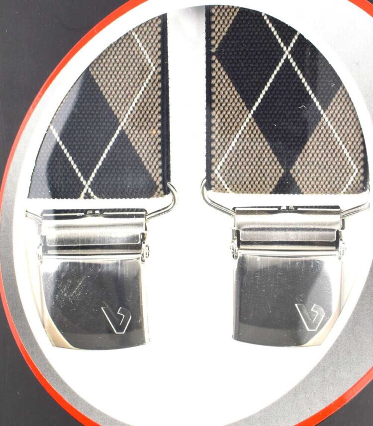 Τιράντες παντελονιού Victoria Ελληνικές 35mm Μπλε σκούρο μπεζ ρόμβοι