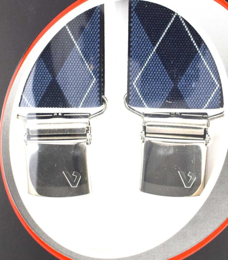 Τιράντες παντελονιού Victoria Ελληνικές 35mm Μπλε σκούρο ραφ ρόμβοι