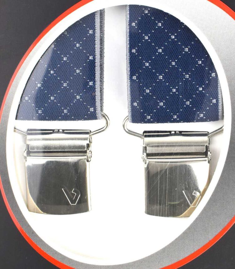 Τιράντες παντελονιού Victoria Ελληνικές 35mm Μπλε σκούρο ρόμβοι