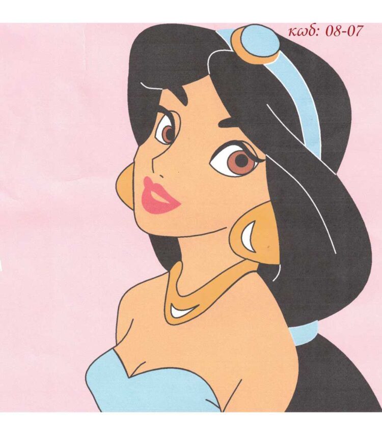 Σταμπωτό μαξιλαράκι κιτ σε χοντρό καμβά Σμύρνα 45x45 - Jasmine Γιασμίν 08-07