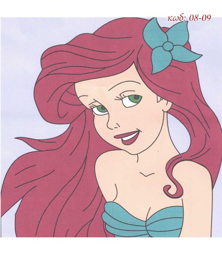 Σταμπωτό μαξιλαράκι κιτ σε χοντρό καμβά Σμύρνα 45x45 - Ariel Άριελ 08-09